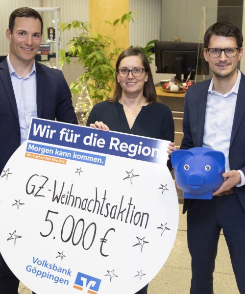 5.000 Euro für die Weihnachtsaktion der Geislinger Zeitung.