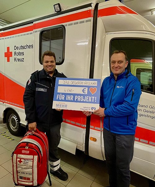 Ein erfolgreiches Crowdfunding-Projekt: Notfallrucksäcke für das DRK Geislingen-Oberes Filstal.